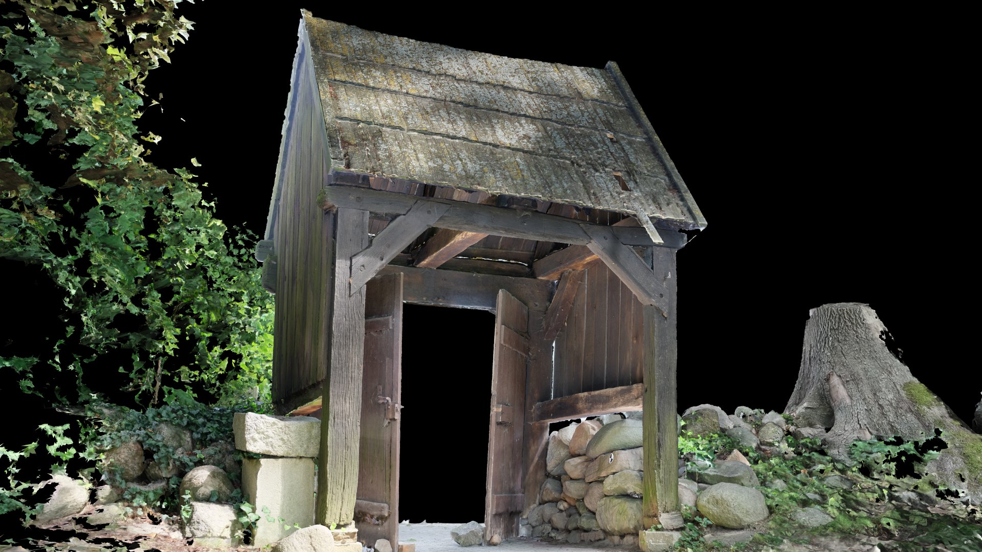Ilustracja 46. Bramka Iwięcińska – Render modelu cyfrowego – widok od strony kościoła.